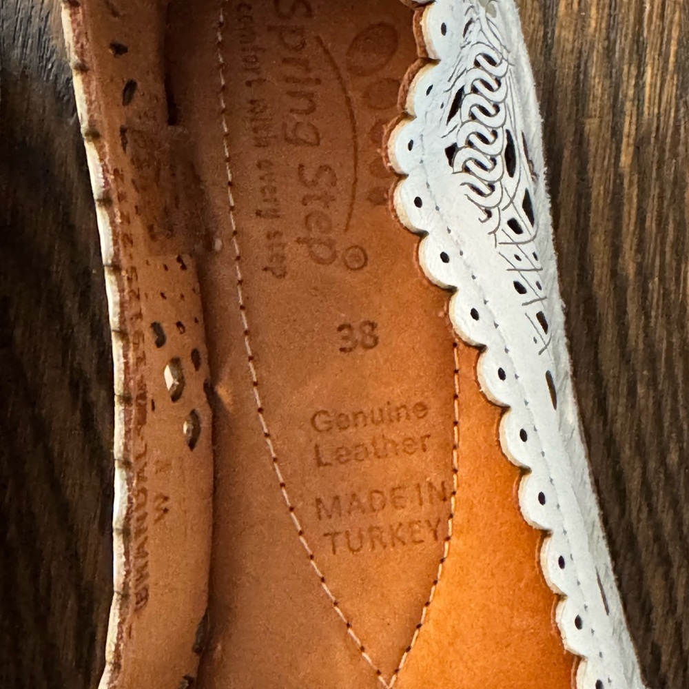 Brandal Flat by Spring Step White Cut-Out Flats - Picture 2 of 5